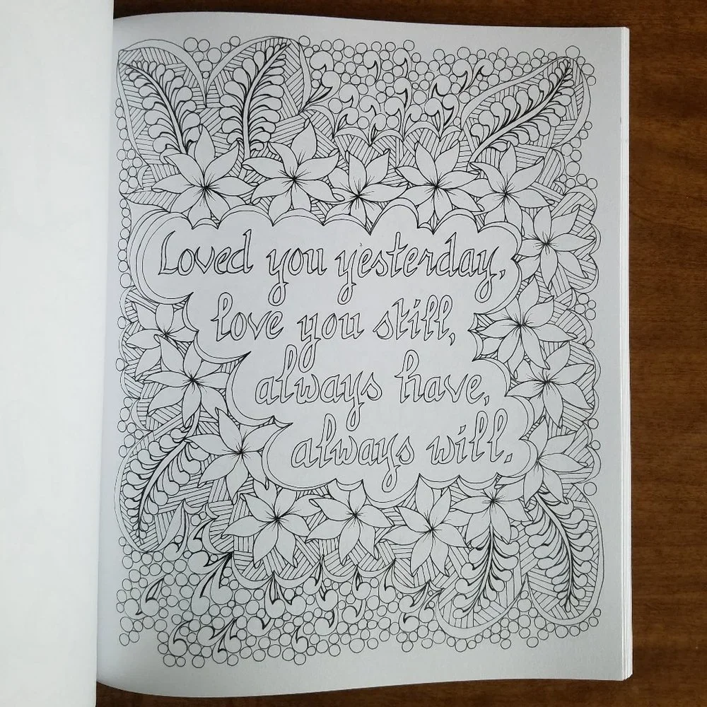 Loving Expressions Adult Coloring Book - Picture 4 of 8